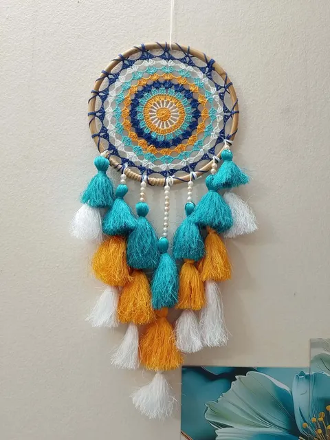 Crochet Dream Catcher with Tassel Fringe