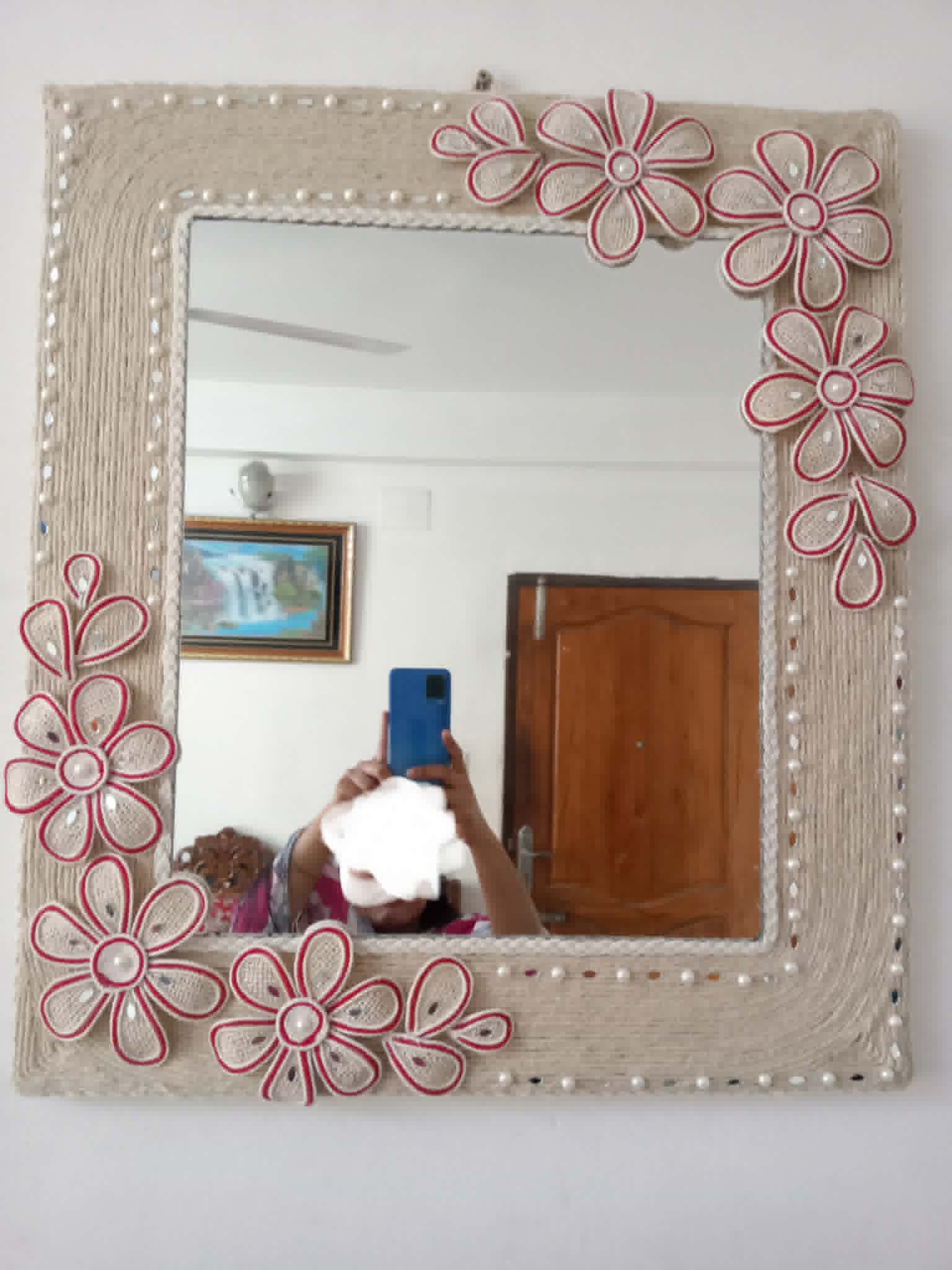 Jute Flower Vase — Burlap Flower & Pearls